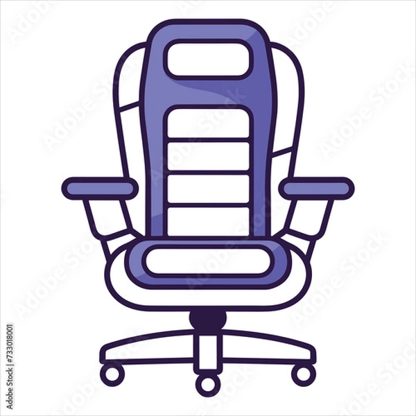Fototapeta gaming chair flat icon  style of simple vector