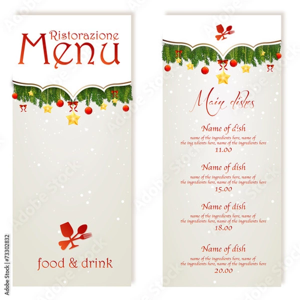 Obraz Christmas menu