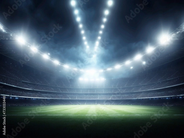 Obraz Stadium flash light background	