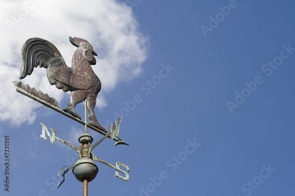Obraz Weather Vane with blue sky area for your text