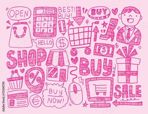 Obraz doodle business background