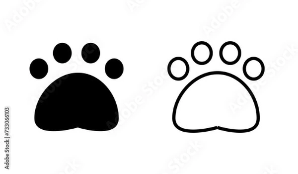 Obraz アニマル　手形　アイコン