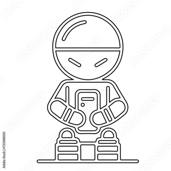 Fototapeta robot logo. robot vector illustration.