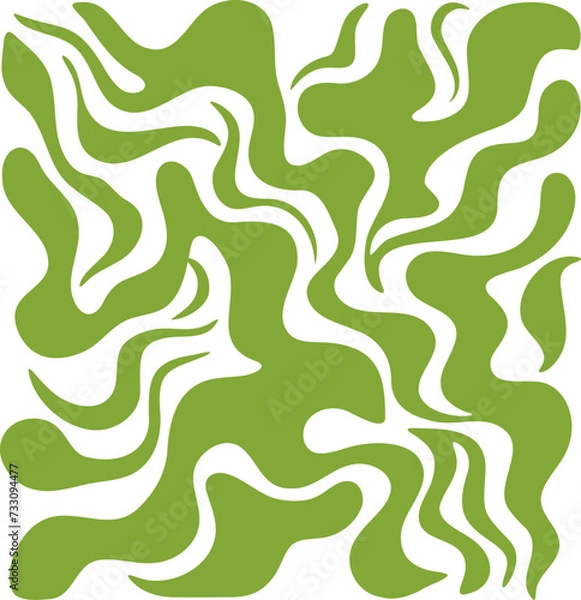 Fototapeta Fluid pattern illustration. Liquify abstract hand drawing design element