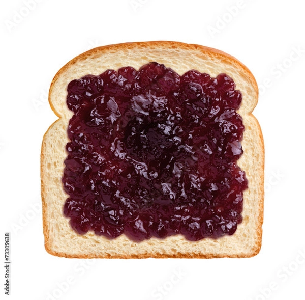 Obraz Galaretka winogronowa na chlebie