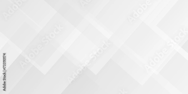 Fototapeta Modern abstract white cube curve square lines triangle technology backdrop. white grey background. Space design concept. Decorative web layout poster, banner. White grey background vector design.