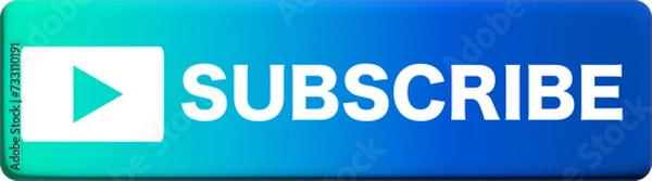 Obraz Blue subscribe button icon illustration