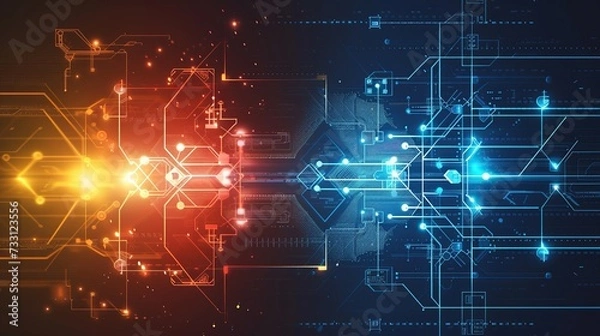 Fototapeta abstract background digital technology communication