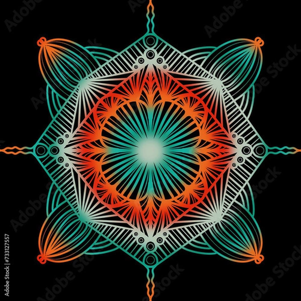 Obraz flowers mandala pattern