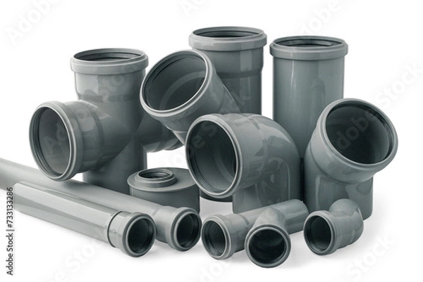 Obraz Plastic sewer fittings