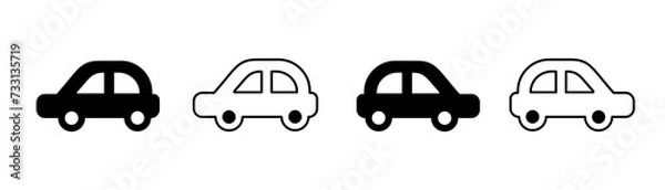 Obraz 車　乗用車　自家用車　ドライブ　駐車　交通手段　シンプル　アイコン
