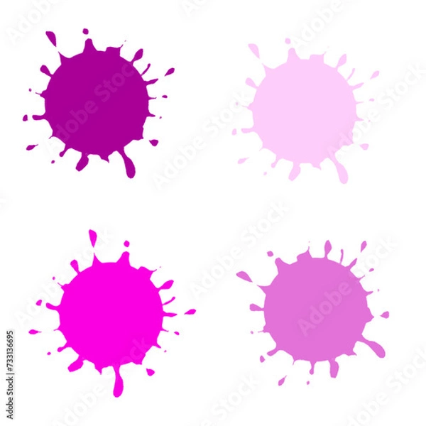 Obraz set of colorful splashes