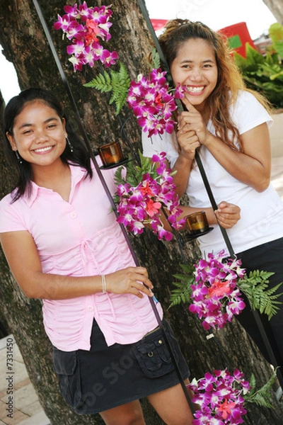 Fototapeta Asian girls