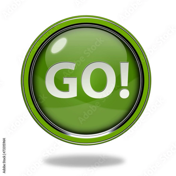 Obraz go circular icon on white background