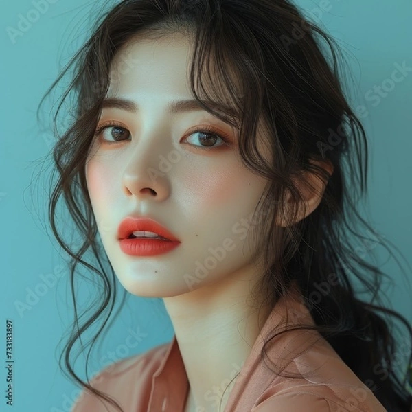 Obraz 남성 헤어 모델, 짧은 머리 모델, 여성 헤어 모델, 여성 모델, 청순한 모델, 여성 청순한 모델, 여성 모