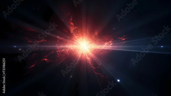 Fototapeta Space galaxy background, 3D illustration of nebulae in the universe