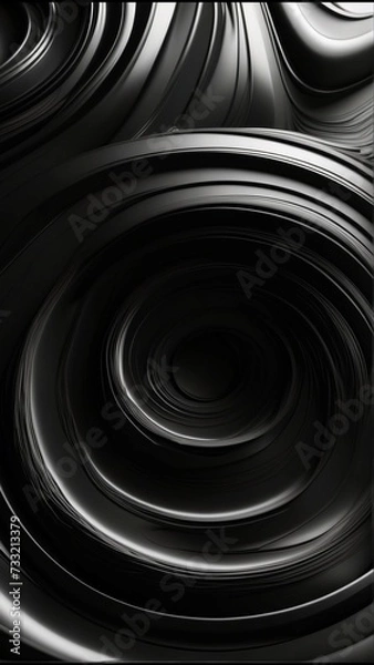 Fototapeta Black Abstract motion Background of Geometric - AI-generated illustration