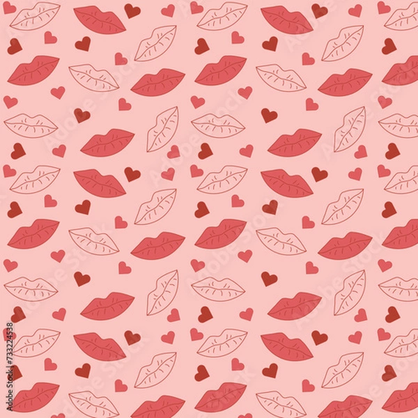 Obraz Vector valentines seamless pattern design