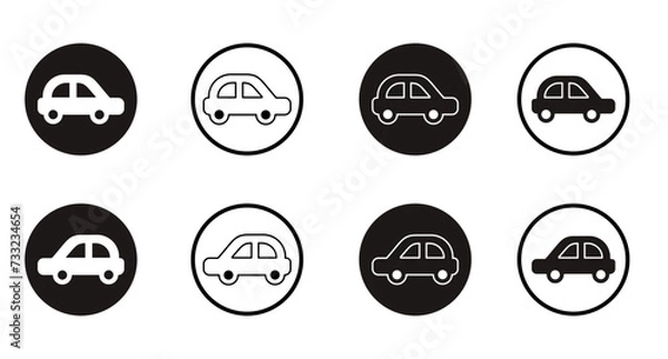 Obraz 自動車　アイコンセット　シンプル