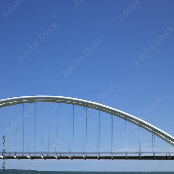 Obraz Modern white bridge