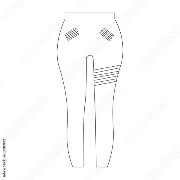 Obraz Ladies jeans pant vector illustration eps
