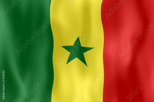 Obraz Senegal Senegal Flag Senegal Crumped Flag