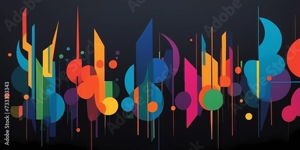 Fototapeta Abstract multicolored background with geometric shapes.