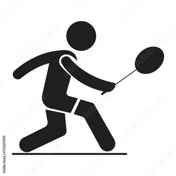 Obraz Badminton player icon vector illustration eps