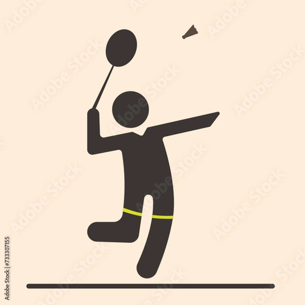 Obraz Badminton player icon vector illustration eps