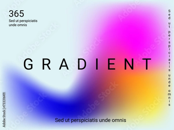 Fototapeta Holographic background. Bright, smooth mesh with a blurry futuristic pattern. Trendy advertising vector. Intense holographic spectrum gradient for printing products, covers.