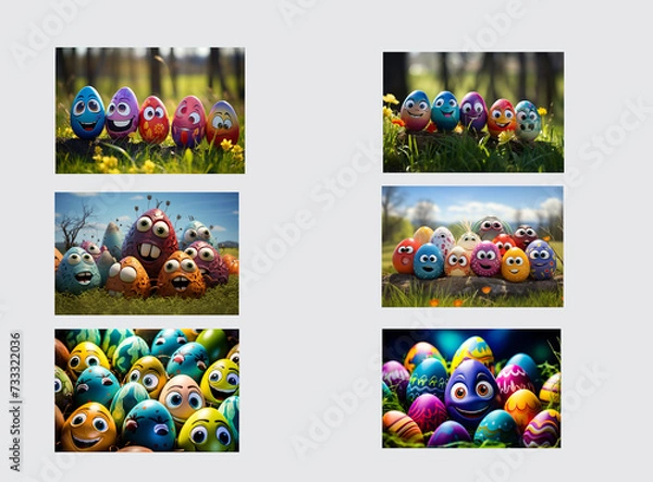 Obraz Ostern, Ostereier, Osternest, Osterhase