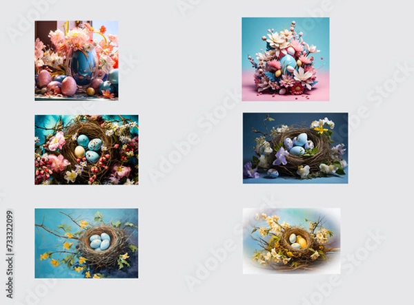 Obraz Ostern, Ostereier, Osternest, Osterhase