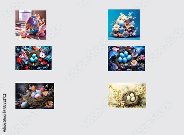 Obraz Ostern, Ostereier, Osternest, Osterhase