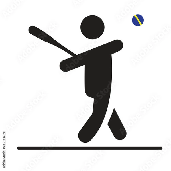Obraz cricket player man icon vector illustration eps.