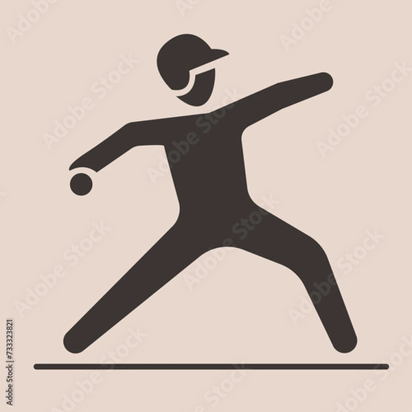 Obraz Cricket bowler man icon vector illustration eps
