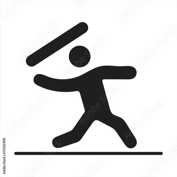 Obraz cricket player man icon vector illustration eps.