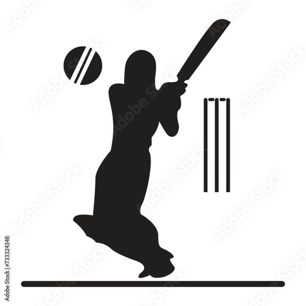 Obraz cricket player man icon vector illustration eps.