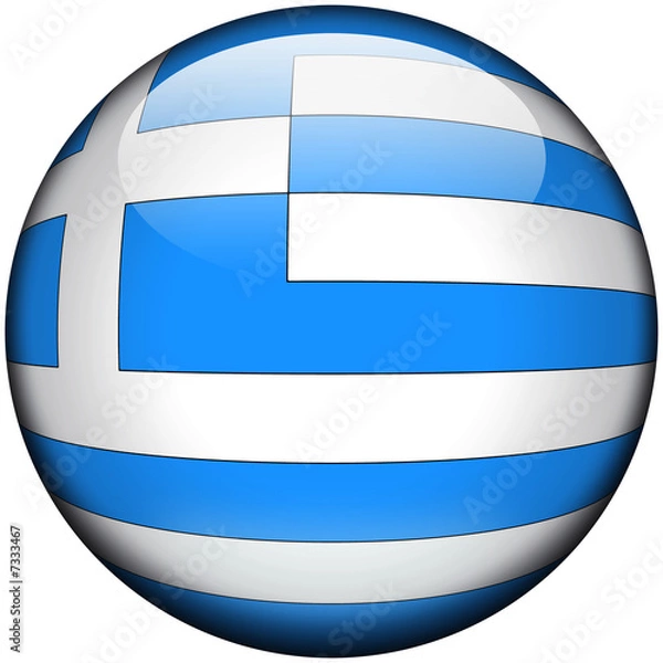 Fototapeta Drapeau Grece 3D