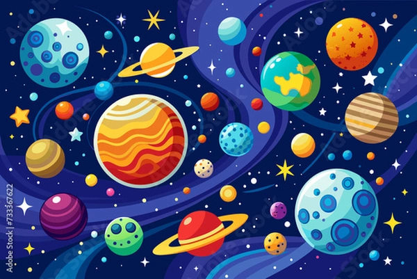 Fototapeta A breathtaking celestial scene, envisioning the cosmos filled with countless stars, Generative AI.

