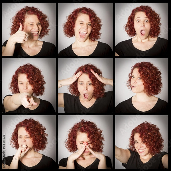 Obraz expresive woman