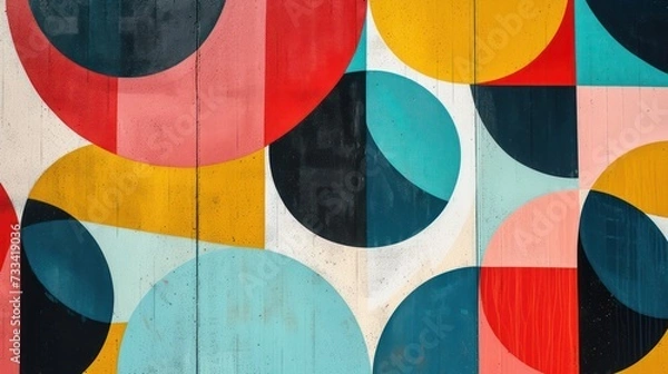 Fototapeta Abstract aesthetic modern background with vintage warm colors.