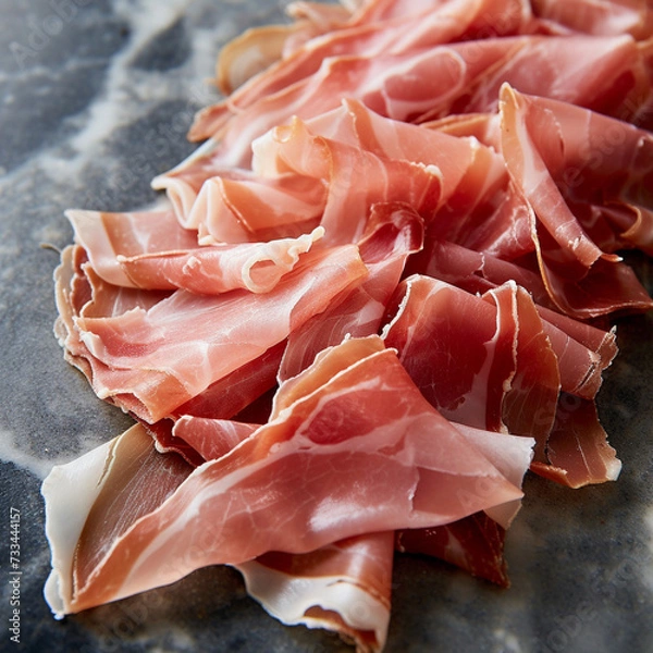 Obraz chiffonnade de jambon - IA Generated