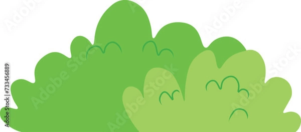 Obraz Light Green bush vector illustration
