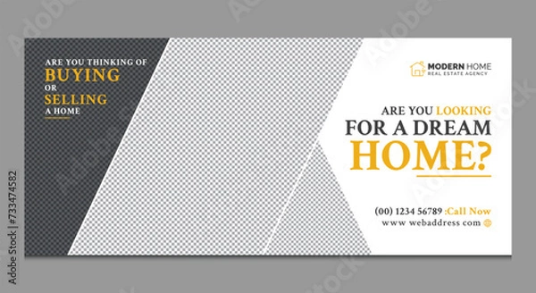 Fototapeta Real Estate Outdoor Billboard Banner Design