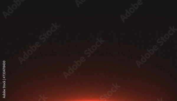 Fototapeta Vibrant red orange color gradient on black background, grainy gradient luminous color wave, copy space