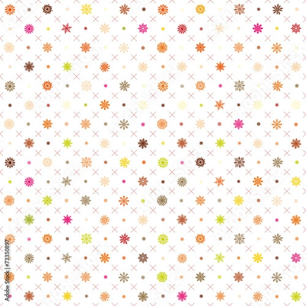 Obraz Seamless vector pattern: Christmas garland on a white background