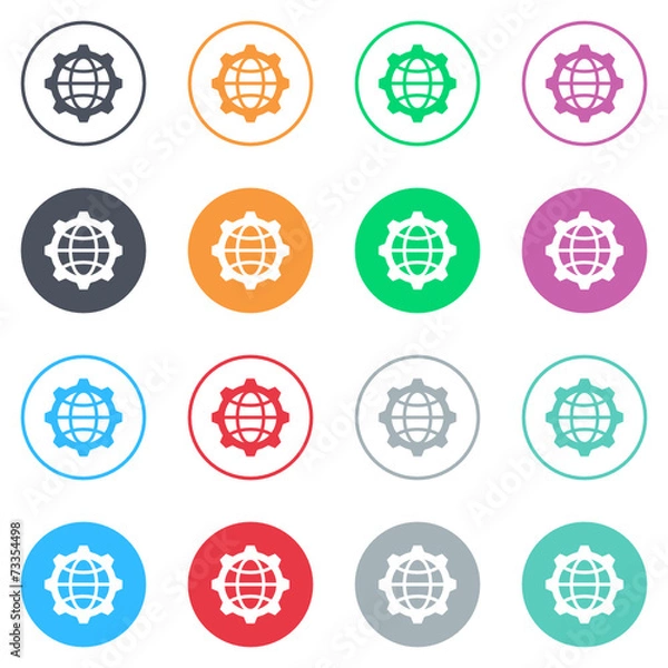 Fototapeta Vector flat iButtons