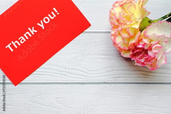 Fototapeta Mother's day background with pink carnation