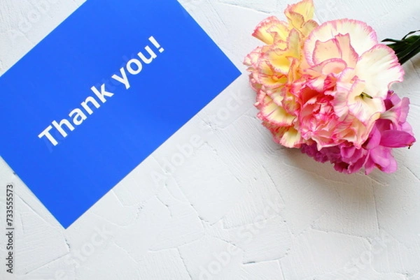 Fototapeta Mother's day background with pink carnation
