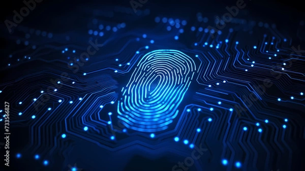 Fototapeta Cyber security background, data security protection concept